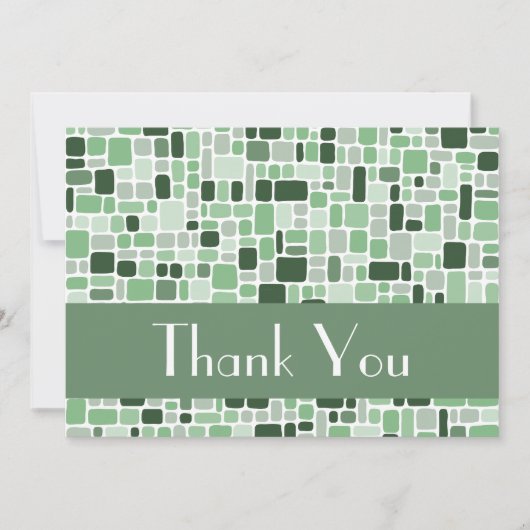 Dankeschön Note Card (Cobblestone Green) Mitteilungskarte (Vorderseite)