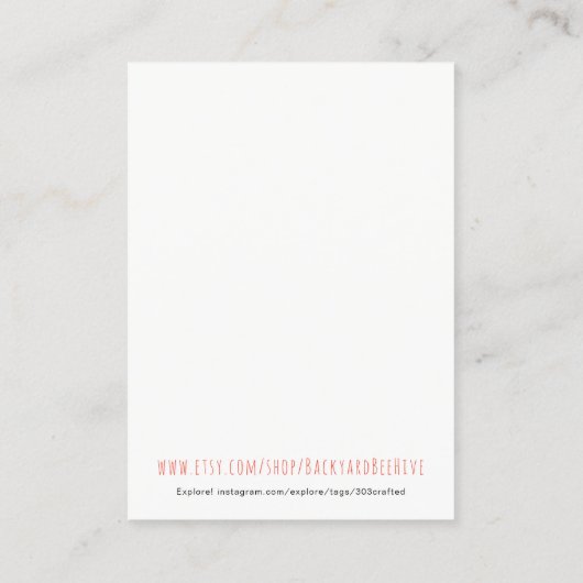 Dankeschön Note Card | Geeignet für Maker Visitenkarte (Rückseite)