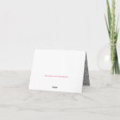Dankeschön Note Card | Heissrosa, Silberfolienauss Dankeskarte (Rückseite)