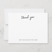 Dankeschön Note Card | Minimale Typografie weiß Mitteilungskarte (Vorderseite)