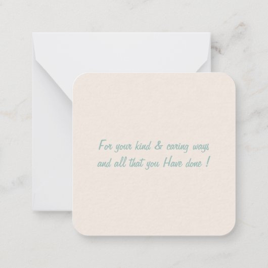 Dankeschön Note Card: Mitteilungskarte (Rückseite)