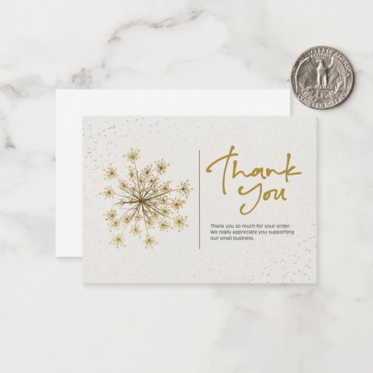 Dankeschön Note Card Mitteilungskarte (Vorderseite/Rückseite Beispiel)