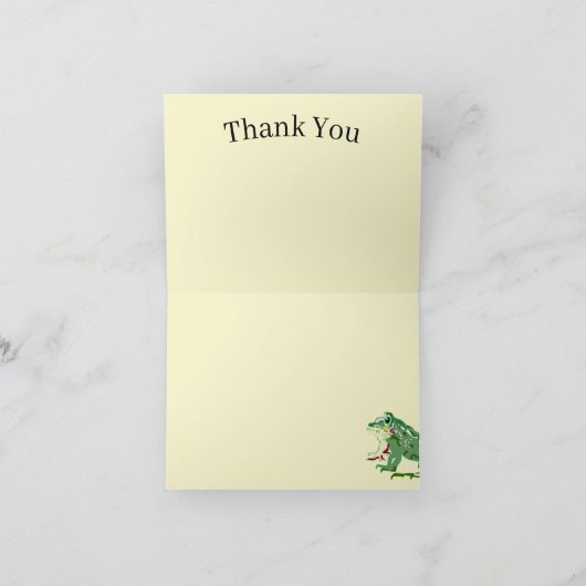 Dankeschön Note Card : Rib-it Dankeskarte (Innenseite)