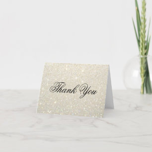 Dankeschön Note Card - White Gold Glit Fab Dankeskarte