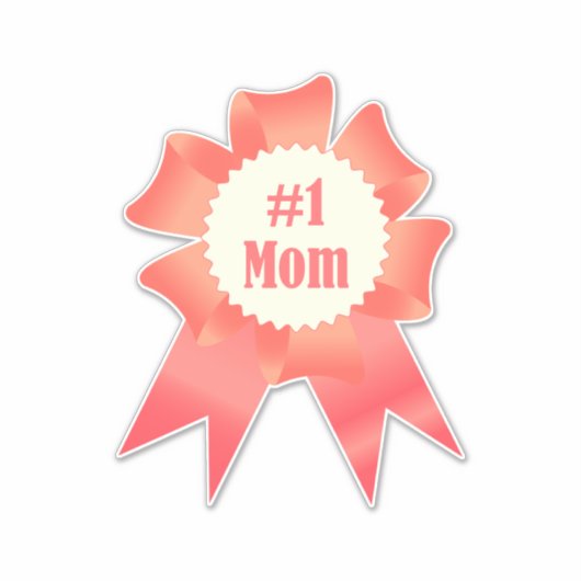 Dankeschön Nummer Eins Mama Gewinner Preisband Aufkleber (Vorderseite)