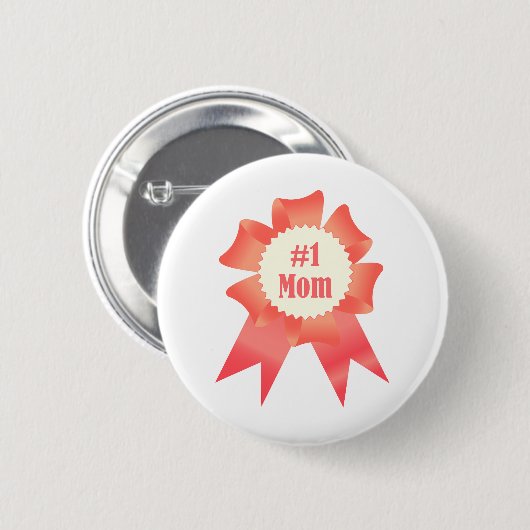 Dankeschön Nummer Eins Mama Gewinner Preisband Button (Vorne & Hinten)