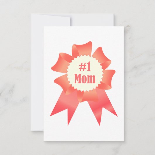 Dankeschön Nummer Eins Mama Gewinner Preisband Dankeskarte (Vorderseite)