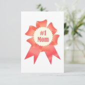 Dankeschön Nummer Eins Mama Gewinner Preisband Dankeskarte (Stehend Vorderseite)