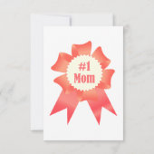 Dankeschön Nummer Eins Mama Gewinner Preisband Dankeskarte (Rückseite)