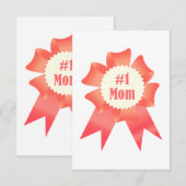 Dankeschön Nummer Eins Mama Gewinner Preisband Dankeskarte (Vorne/Hinten)