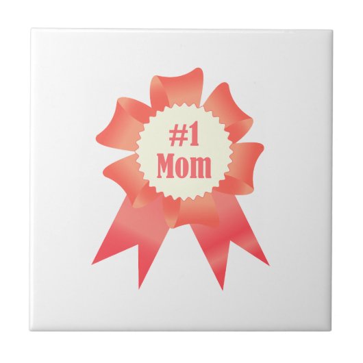 Dankeschön Nummer Eins Mama Gewinner Preisband Fliese (Vorderseite)