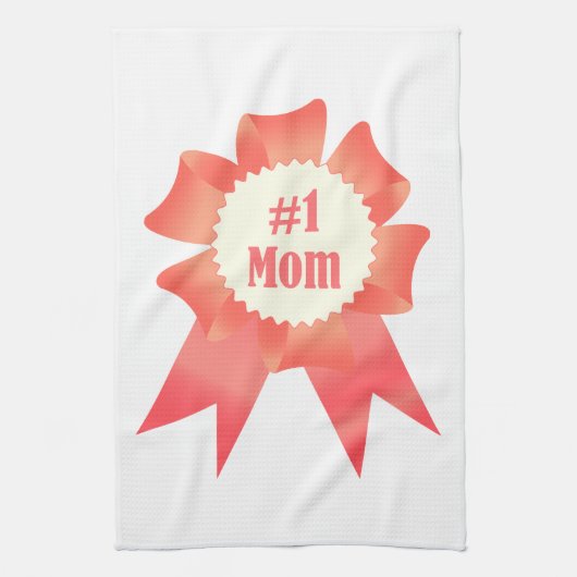 Dankeschön Nummer Eins Mama Gewinner Preisband Geschirrtuch (Vertikal)
