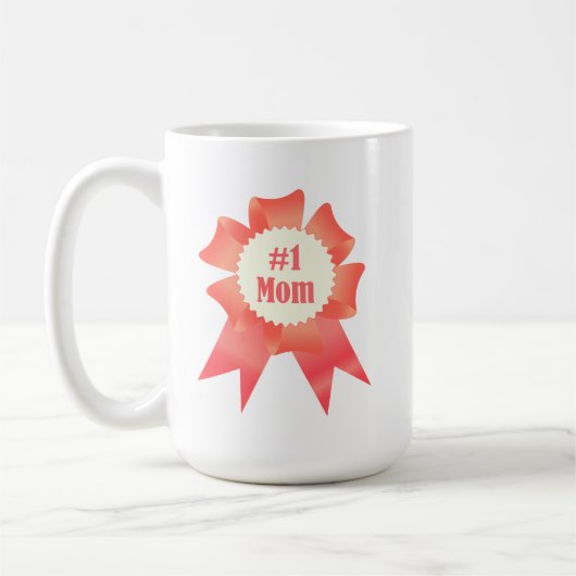 Dankeschön Nummer Eins Mama Gewinner Preisband Kaffeetasse (Links)