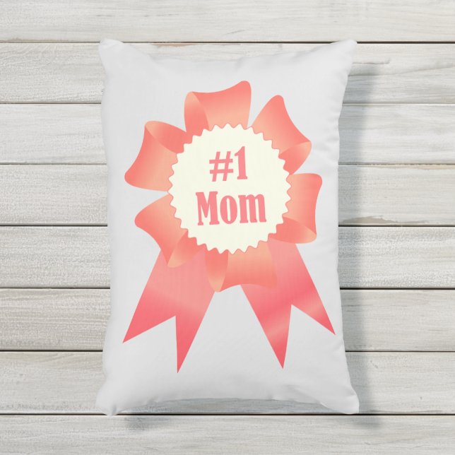 Dankeschön Nummer Eins Mama Gewinner Preisband Kissen Für Draußen (Vorderseite(Vertikal))