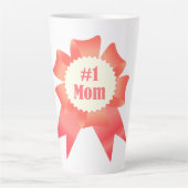 Dankeschön Nummer Eins Mama Gewinner Preisband Milchtasse (Vorderseite)