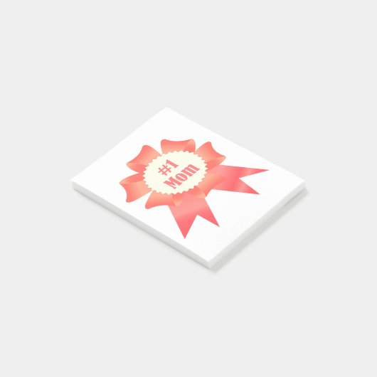Dankeschön Nummer Eins Mama Gewinner Preisband Post-it Klebezettel (angewinkelt)