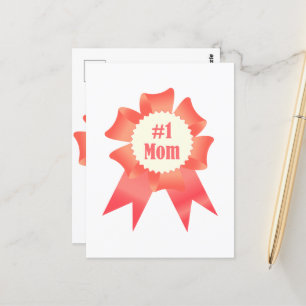 Dankeschön Nummer Eins Mama Gewinner Preisband Postkarte