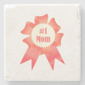 Dankeschön Nummer Eins Mama Gewinner Preisband Steinuntersetzer (Vorderseite)