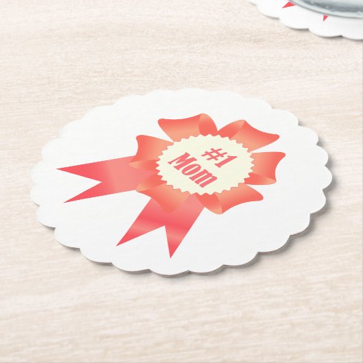 Dankeschön Nummer Eins Mama Gewinner Preisband Untersetzer (angewinkelt)