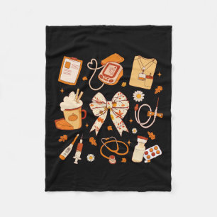 Dankeschön Nurse Fall Stethoscope Coquette Bow Dan Fleecedecke