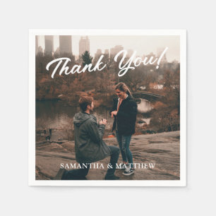 Dankeschön-Party für Verlobungsfotos Serviette