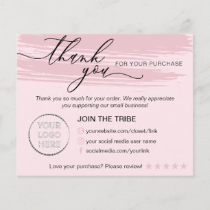 Dankeschön Pink Elegant Online Shop Kleines Untern Flyer