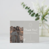 Dankeschön Post Card für Kleidung Postkarte (Stehend Vorderseite)