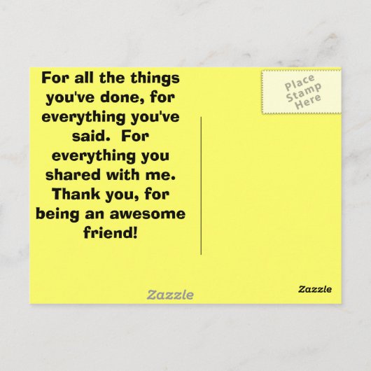 Dankeschön! Postkarte (Rückseite)