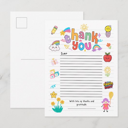 Dankeschön-Postkarte Postkarte (Vorne/Hinten)