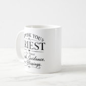 Dankeschön-Priester-Würdigungsgeschenk Kaffeetasse (Vorderseite Links)