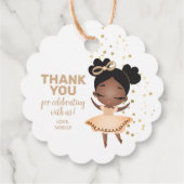 Dankeschön! Princess Ballerina w/Bow Birthday Geschenkanhänger (Rückseite)