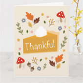 Dankeschön Pumpkin Pie Erntedank Dinner Card Karte (Gelbe Blume)