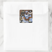 Dankeschön Quadratischer Aufkleber (Tasche)