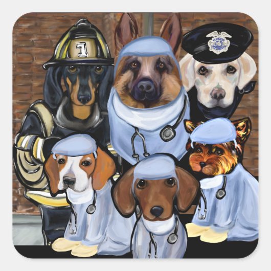 Dankeschön Quadratischer Aufkleber (Vorderseite)