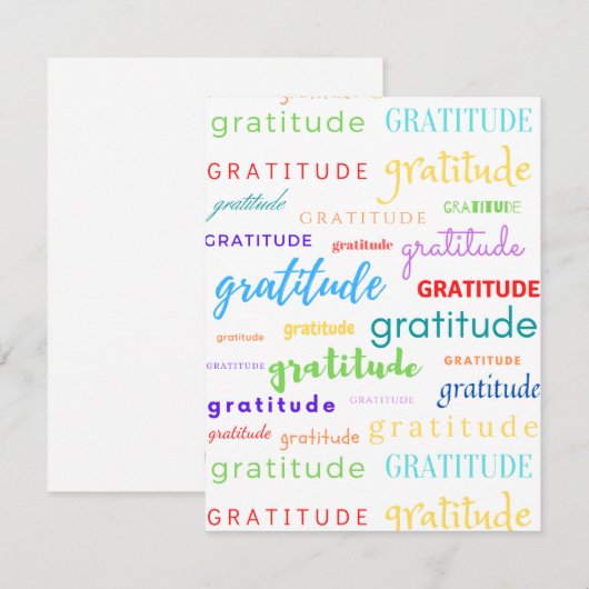 Dankeschön Rainbow Collage Dankeschön Karte (Vorne/Hinten)