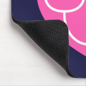 Dankeschön | Rosa Herz Stethoscope Mousepad (Ecke)