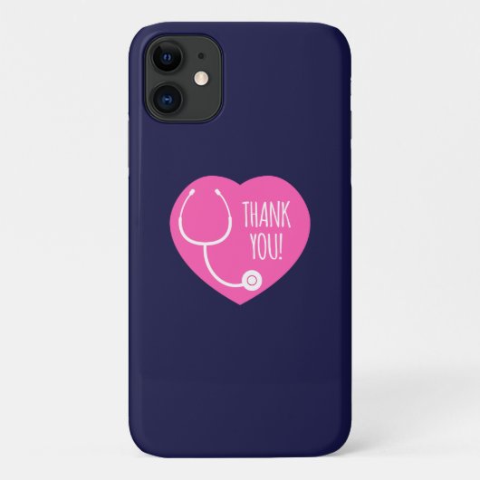 Dankeschön| rosa Herzschrittkop Case-Mate iPhone Hülle (Rückseite)