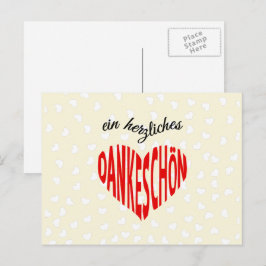 Dankeschon rotes Herz danke Postkarte