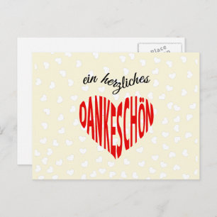 Dankeschon rotes Herz danke Postkarte