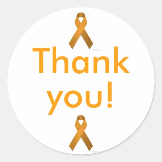 Dankeschön Runder Aufkleber (Vorderseite)