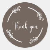 Dankeschön Runder Aufkleber (Vorderseite)