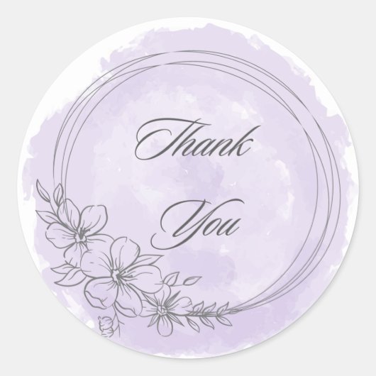 Dankeschön Runder Aufkleber (Vorderseite)