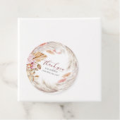 Dankeschön | Rustikale Elfenbeinpampas Grass Favor Geschenkanhänger (Beispiel)