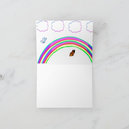 Dankeschön Schmetterlingskarte Karte (Innenseite)