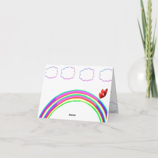 Dankeschön Schmetterlingskarte Karte (Rückseite)