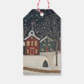 Dankeschön-Schneedorfgastgeschenk für die Winter-B Geschenkanhänger (Rückseite)