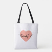 Dankeschön-Schrift-Canvas-Tasche Tasche (Rückseite)