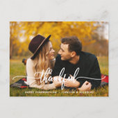 Dankeschön-Schrift-Foto-Postkarte zum Erntedankfes Postkarte (Vorderseite)