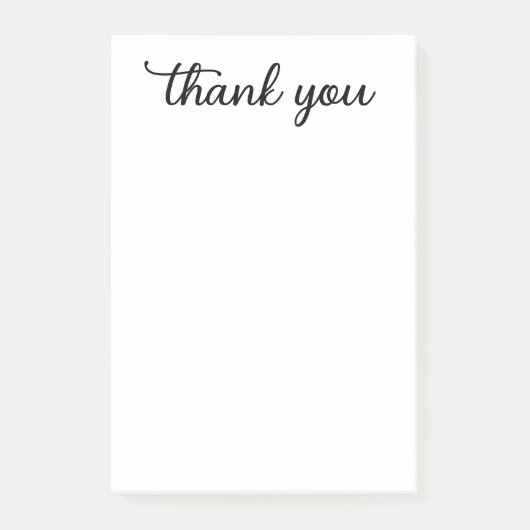 Dankeschön-Schrift Post-it Klebezettel (Vorderseite)