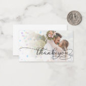 Dankeschön Skript Hochzeit verblassten Foto Note K Mitteilungskarte (Vorderseite/Rückseite Beispiel)